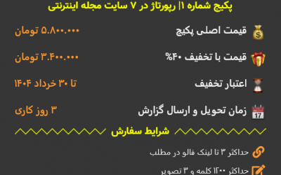 خرید رپورتاژ در مجله اینترنتی